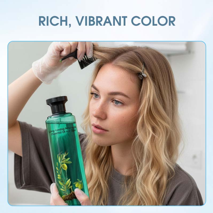 Long-Lasting Botanical Essential Oil Hair Dye